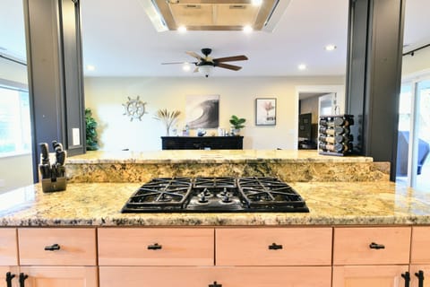 Gas Stove Top Overlooking the Dining Room for Seamless Culinary Connection