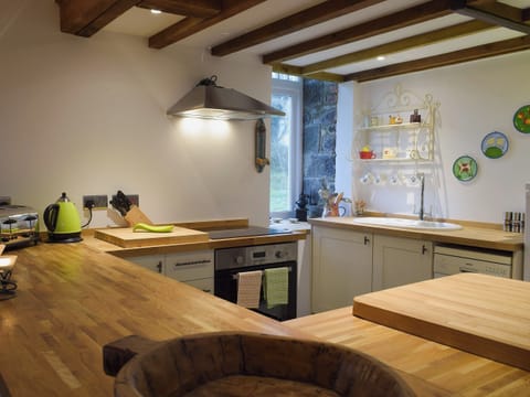 Galley style kitchen | Ravens Roost - Upper Farm Barns, Mathry, near St Davids