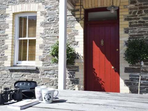 Relaxing sitting-out-area | Tyllwyd Farmhouse, Capel Bangor, near Aberystwyth