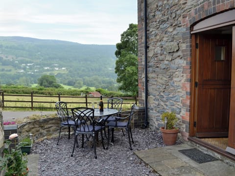 Relaxing sitting-out-area | Bwthyn Clyd, Llangollen, near Wrexham
