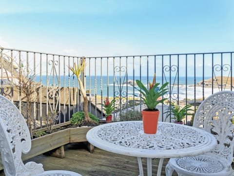 Amazing sea views from the comfort of the balcony | Manor House, West Pentire