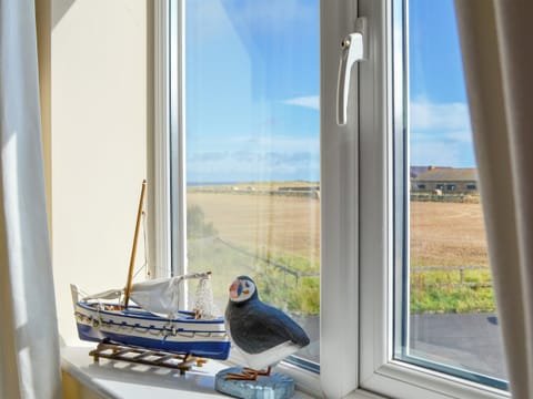 Delightful views from the twin bedroom | Fishers Cottage, Seahouses