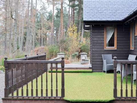 Patio area | Park Lodge - Birchland, Strachan, near Banchory