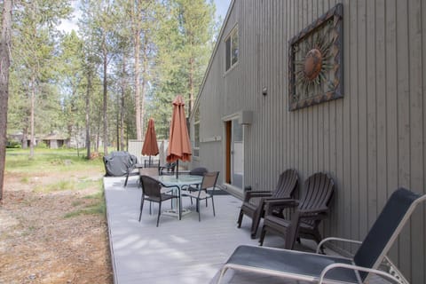 Trex Deck (so no splinters!) 2 patio sets and BBQ for outdoor living