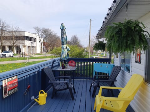 Huge 50s decor deck private and for you overlooking the Olympic Torch Run Trail