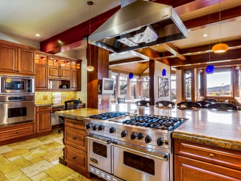 A chefs paradise. Full gourmet kitchen with gas stove.