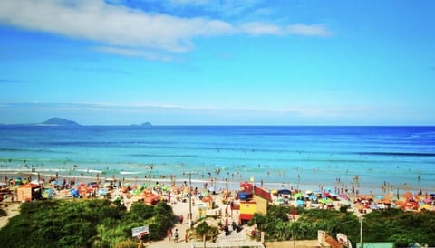 On the beach, sun loungers, beach towels