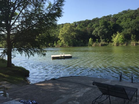 May 2018 at the shared homeowner neighborhood river park with floating dock.