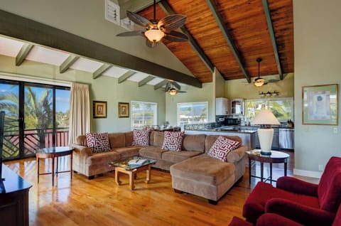 High vaulted ceiling feels spacious and inviting