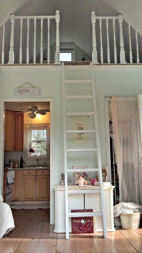 Access to loft via attached ladder