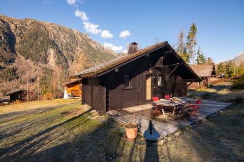 Chalet exterior, with its lovely garden