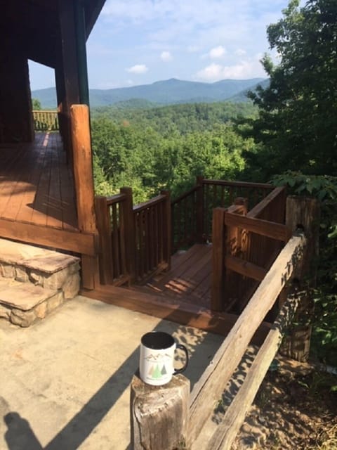 Morning View Side deck steps