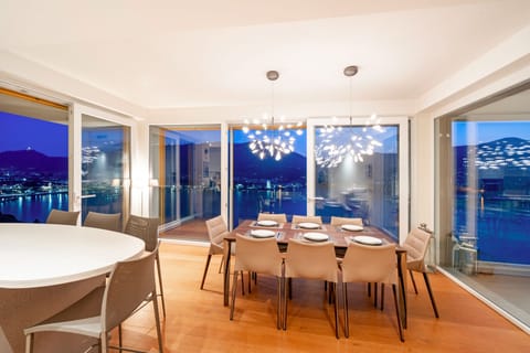 Dinner overlooking the lake as seen from your dining room