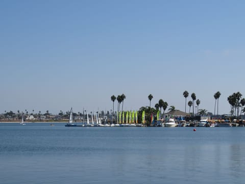 Board & boat rentals of all types available from MB Sportscenter across the cove