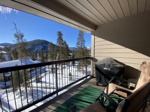 Private Balcony with outdoor seating and Weber gas grill