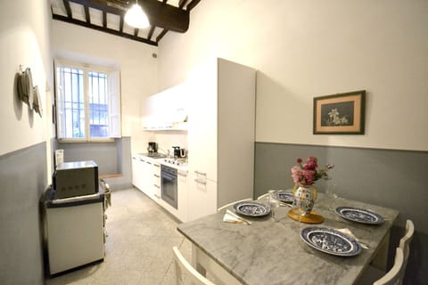 Dining room and kitchen