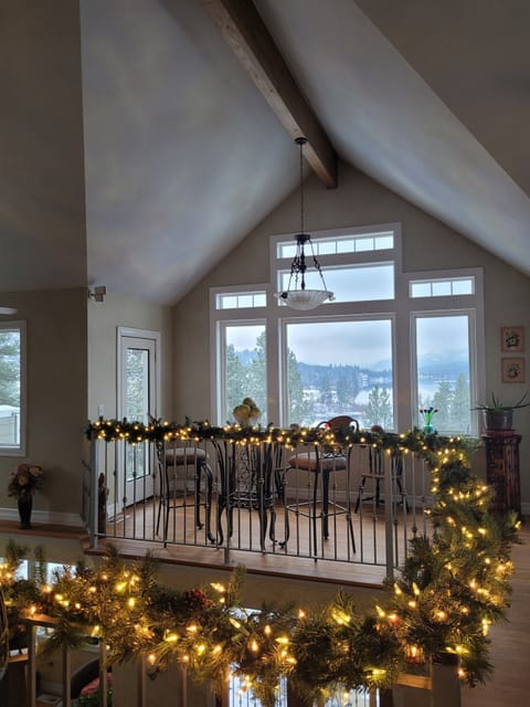 The upper view windows with tivoli lights around the mezzanine