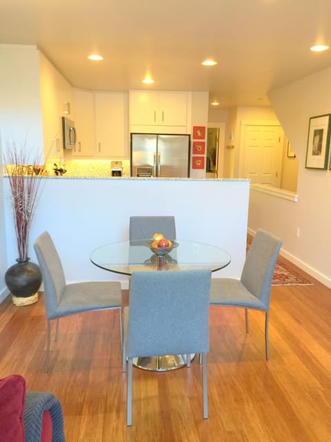 Dining area with very comfortable chairs