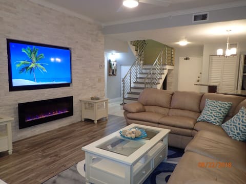 Living area | Smart TV, fireplace, music library