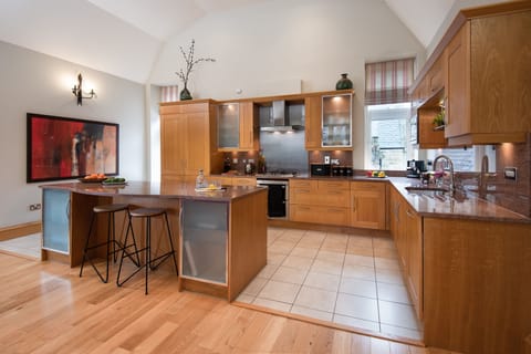 The fully equipped kitchen area