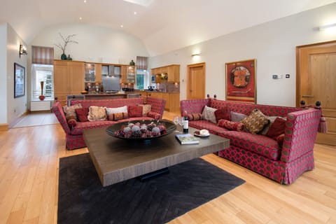 The Great Hall living space with 2 classic knowle sofas