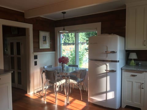 Looking out through the kitchen window to the fields 