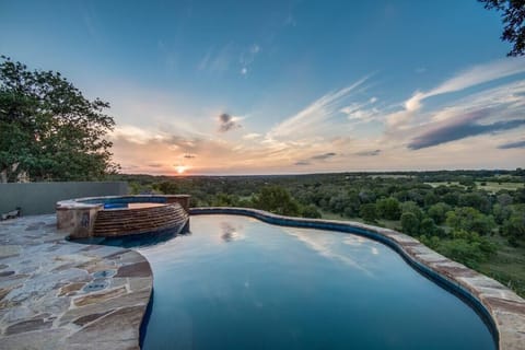 Hill Country Sunsets in the Pool