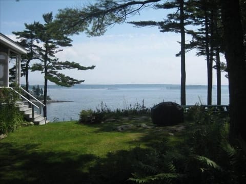 Spectacular Oceanfront House with private, Deep Water Dock Cottage in South Bristol