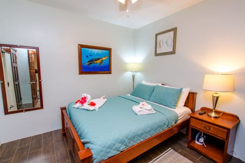 Bed room with Queen-Bed, TV and Air Conditioner