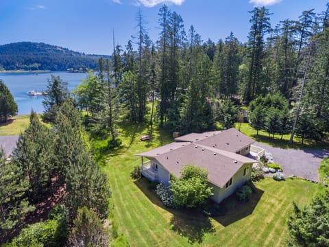Beautiful San Juan Island Beach House on waterfront with private beach area.
