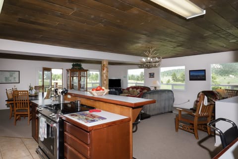 Kitchen and family room. 1st floor with panoramic view.

