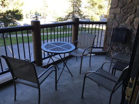 Patio on balcony looking towards town and Baldy mountain
