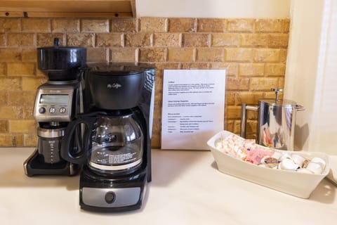 1/2 lb locally roasted whole bean coffee with drip & french press coffee makers