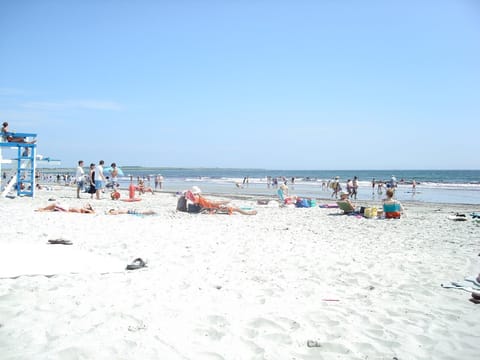 Beach nearby, sun loungers, beach towels