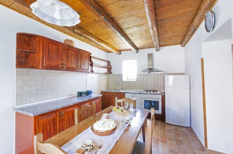 Kitchen, well equipped, right next to the living room