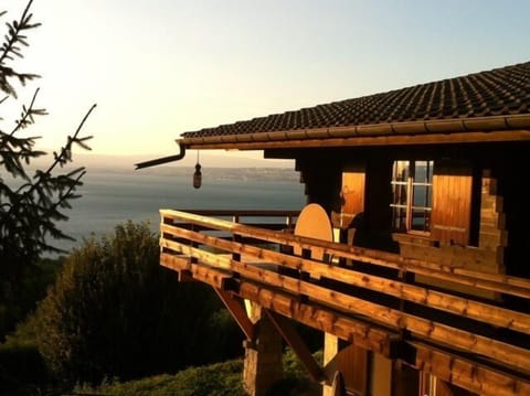 Lake view at sunset, facing West