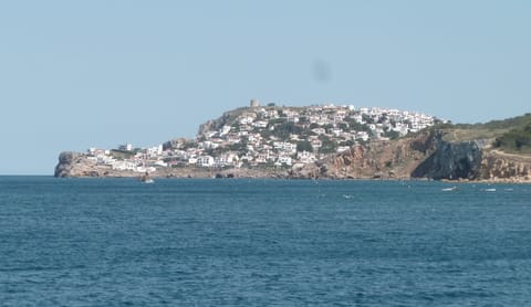 Beach nearby, sun loungers