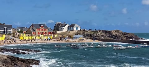 Beach nearby, sun loungers