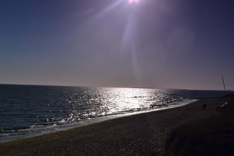 Beach nearby, sun loungers