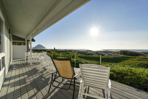 This amazing beachfront home in Morro Bay has pristine ocean and beach views.