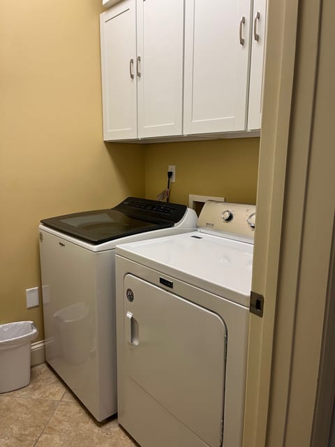 Just because we have a washer/dryer doesn't mean you have to work on vacation.