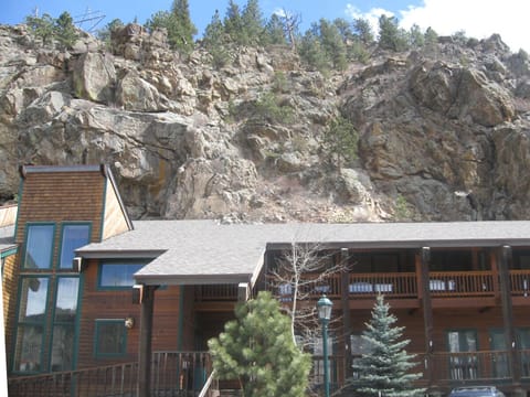 Premier location in downtown Estes Park, unit on two floors with deck & balcony