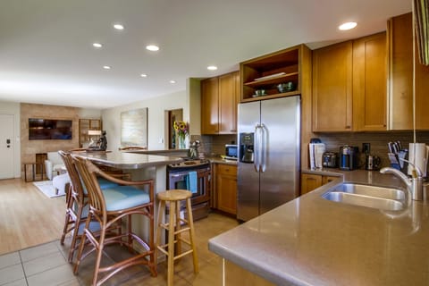 Stainless steel appliances.