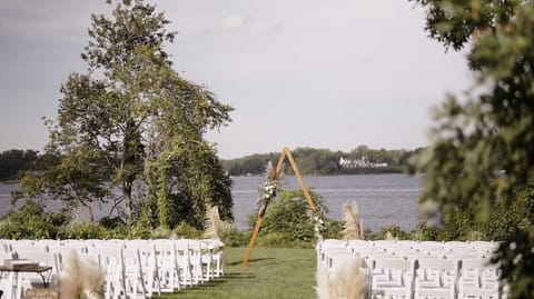 Outdoor banquet area