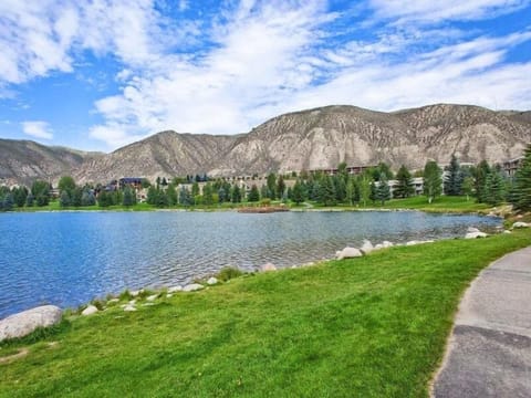 Bike/walking/jogging path circles the lake and connects to other Avon paths.