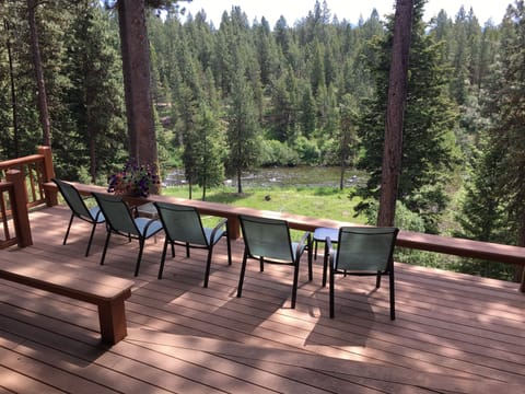  View of the Payette River from the deck in the morning