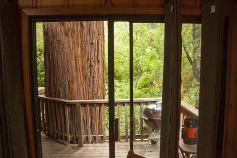 Upper back deck - off living room/'big room'.