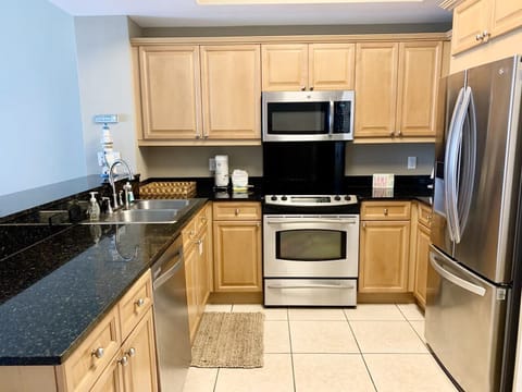 New refrigerator and all stainless-steel appliances.