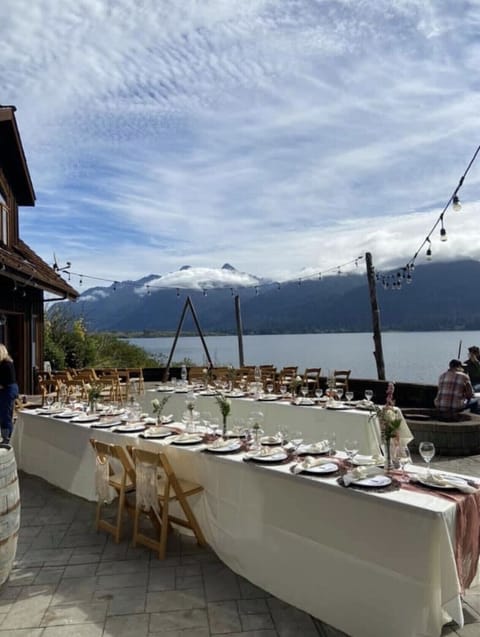 Outdoor banquet area