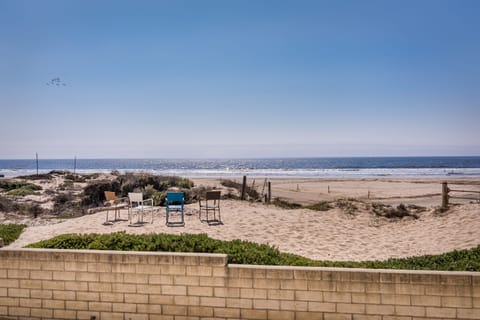 View from deck and just steps out to beach and fire pit for s’mores.